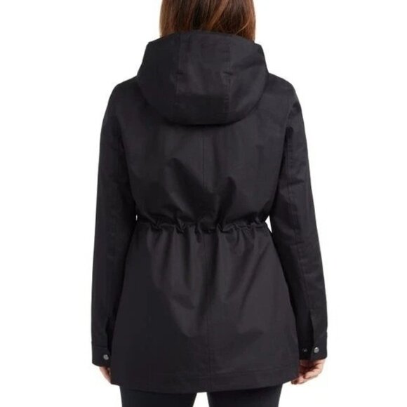 Hunter Ladies' L Black Water Resistant Hooded Cotton Smock Rain Jacket M0787 - Picture 2 of 11